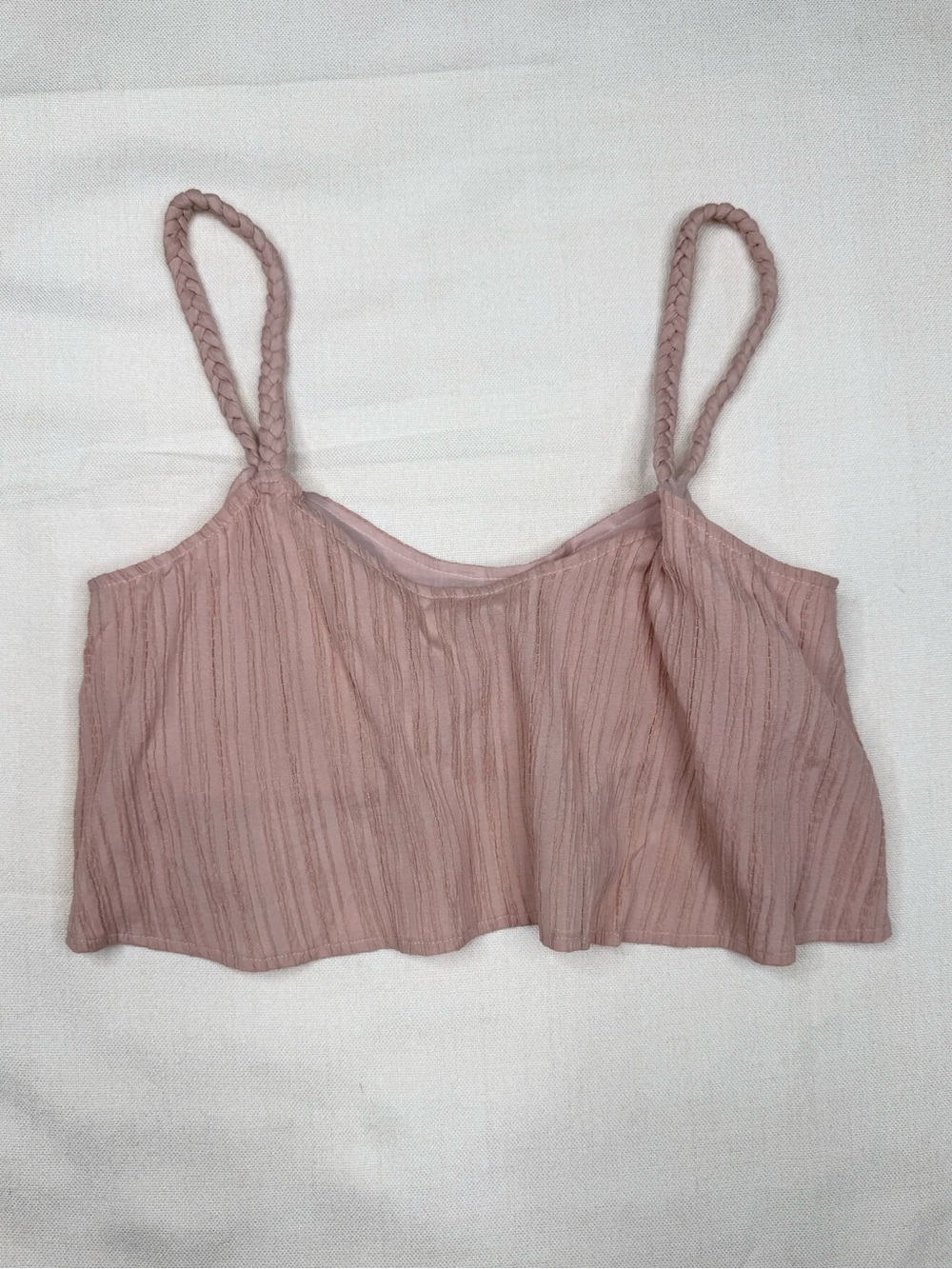 The Range Tank Top Womens Size S Dusty Pink Cropped Cami Braided Straps
